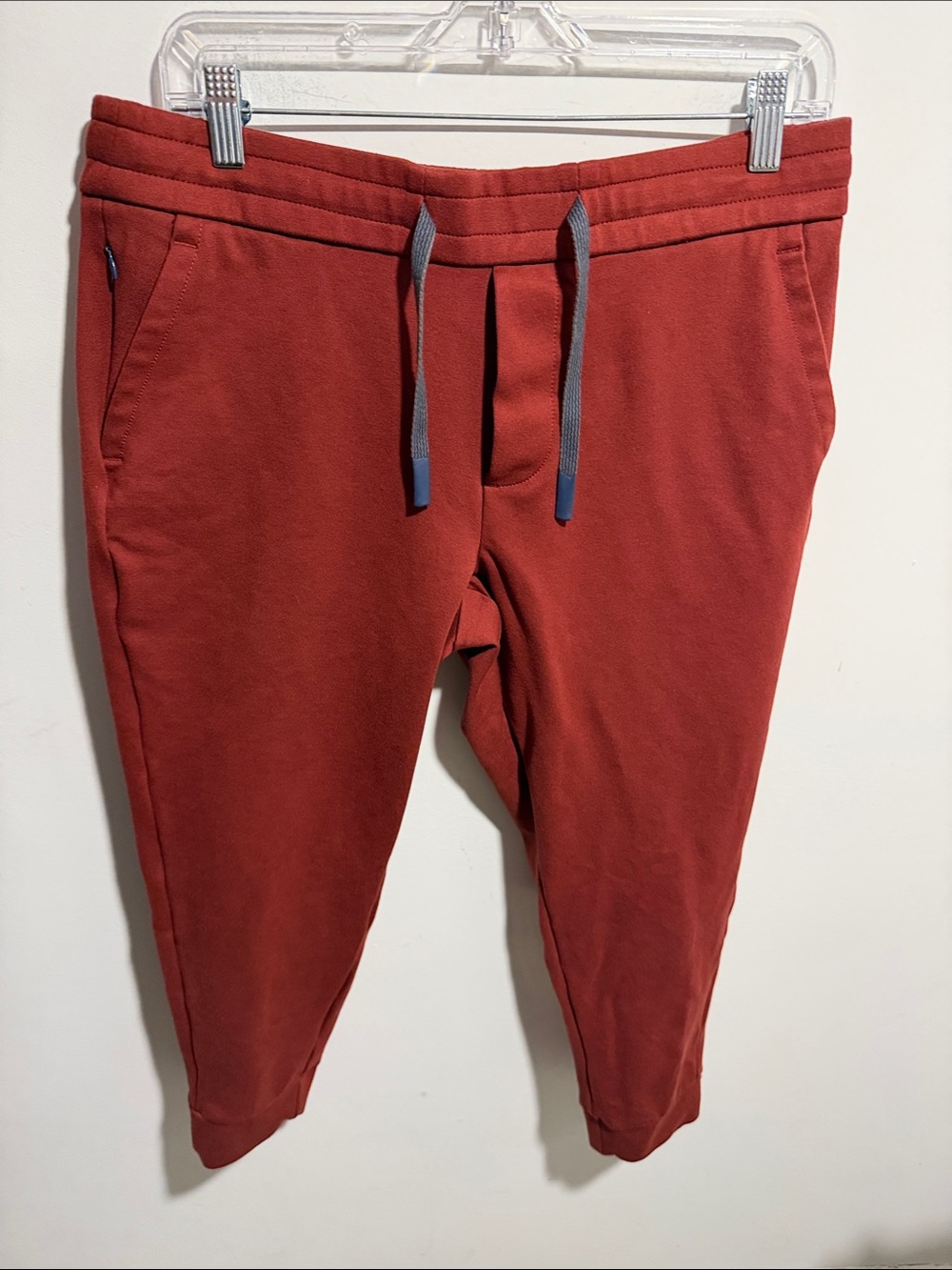 Bonobos Rust Jogger Sweatpants with Contrast Drawstring Size Medium Short